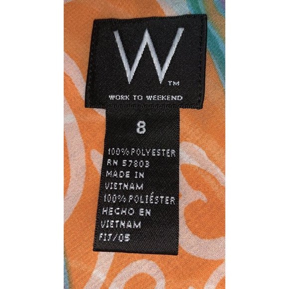 W Work To Weekend Size 8 Top Sleeveless Tiered Layered Adjustable Straps EUC - Picture 7 of 8